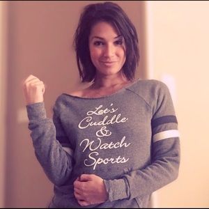 Let’s Cuddle and Watch Sports Sweatshirt 🏈🏀